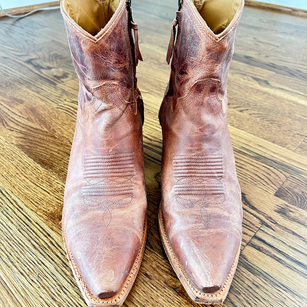 Tecovas Women's Tan Leather Heeled Boots